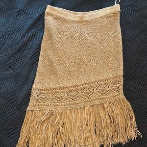 BCBG Max Azria Boho fringe skirt